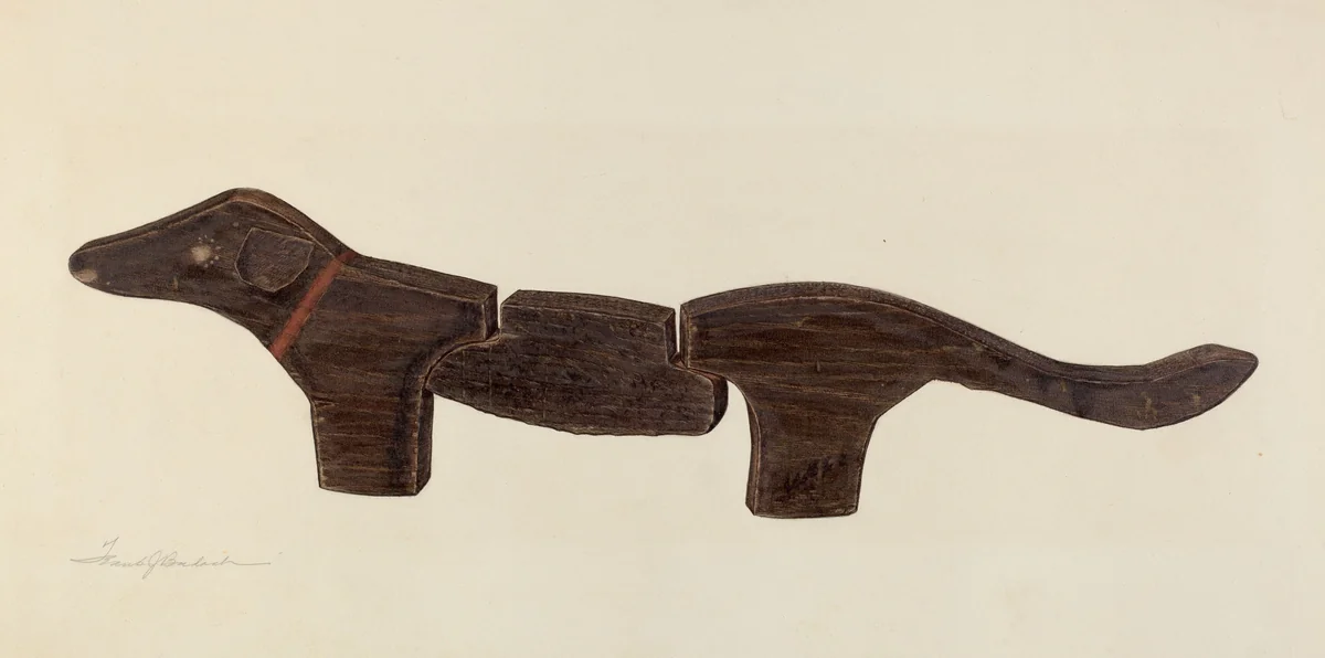 Dachshund by Frank Budash, index of american design, 1935-1942