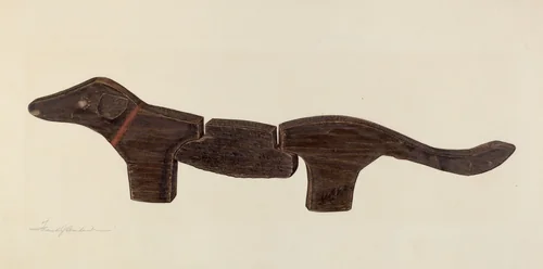 Dachshund by Frank Budash, index of american design, 1935-1942