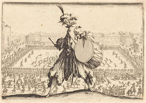 Piazza Santa Croce, Florence by Jacques Callot, print, 1617