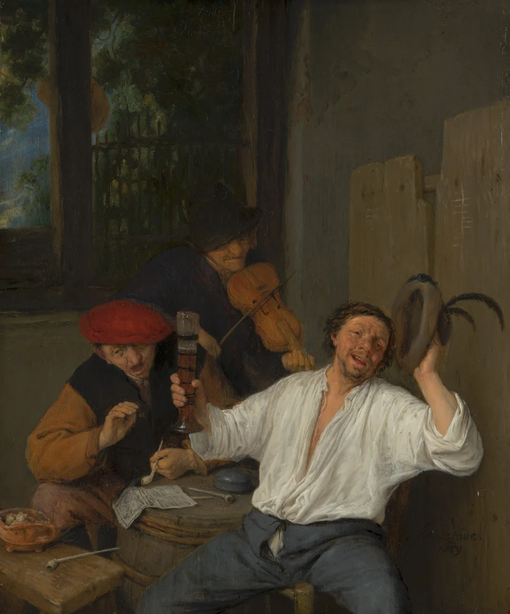 The Merry Drinkers by Adriaen van Ostade, painting, 1659