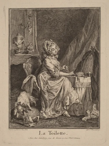 La toilette by Sigmund Freudenberger, print, 1745-1801