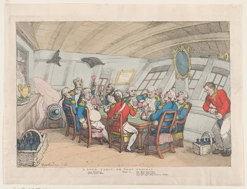 A Snug Cabin, or Port Admiral by Thomas Rowlandson, print, 1808