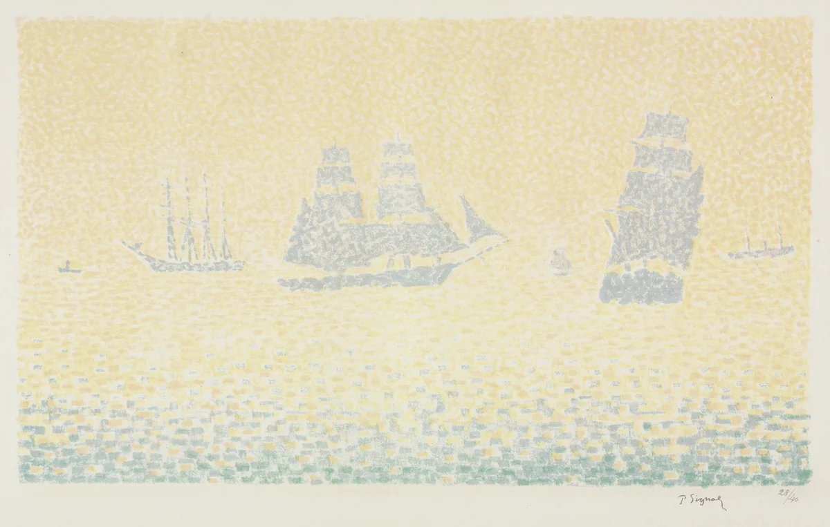 Boats by Paul Signac, print, 1883-1935