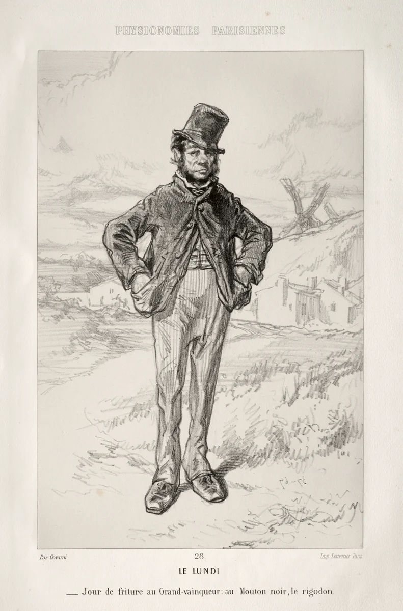 Le Lundi by Paul Gavarni, print, 1852-1862