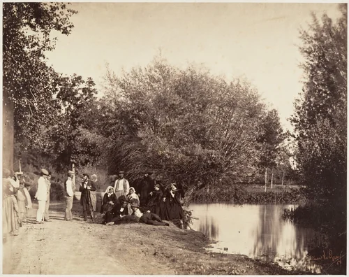 Scène près d'un étang au moulin du Petit-Mourmelon by Gustave Le Gray, photograph, 1857