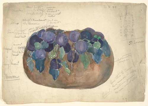 Design Drawing by Tiffany Glass and Decorating Company, artwork, 1895-1899