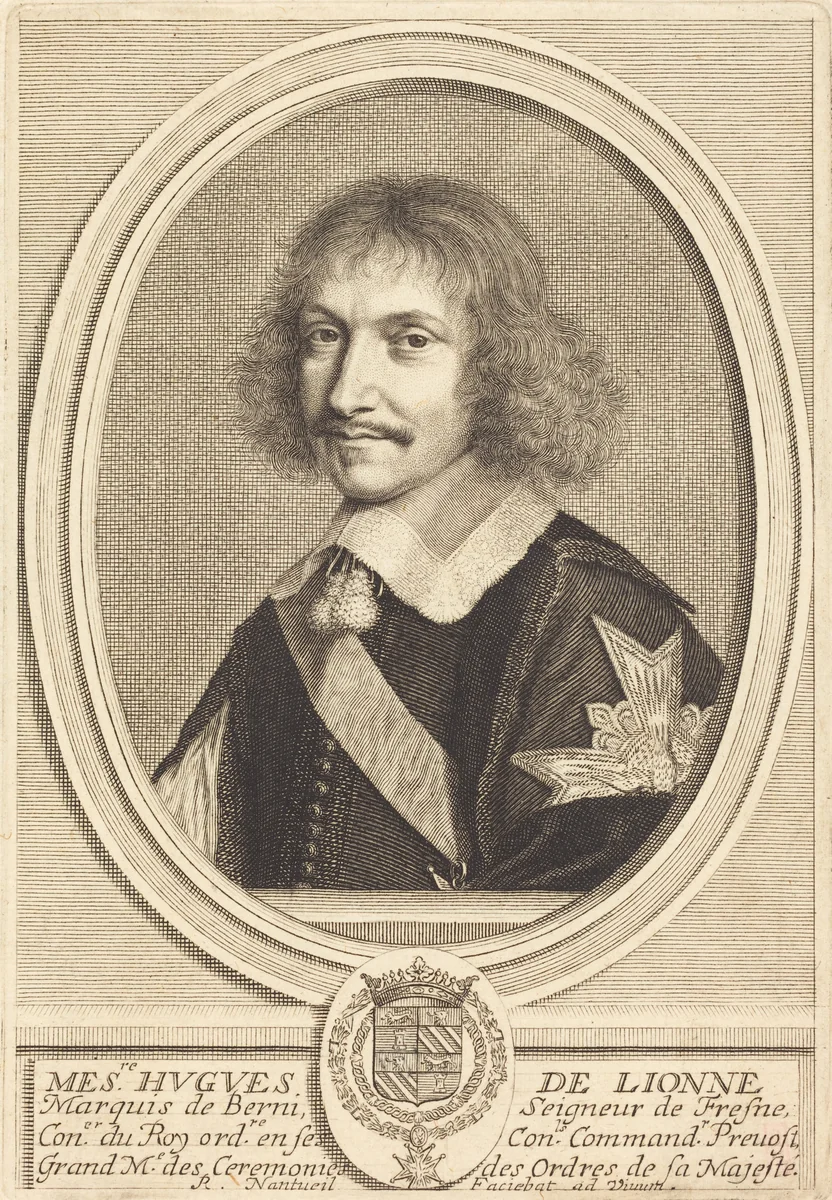 Hugues de Lionne by Robert Nanteuil, print, 1655