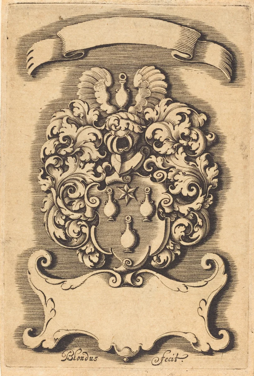 Crest by Michel Le Blon, print, 1587-1656