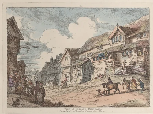 View of Liskard, Cornwall by Thomas Rowlandson, print, 1812