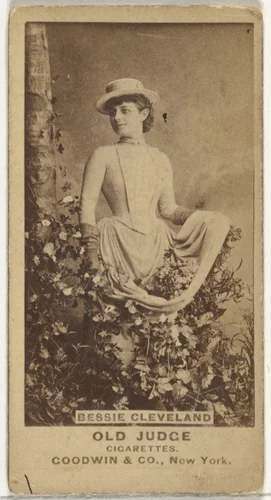 Bessie Cleveland, from the Actors and Actresses series (N171) for Old Judge Cigarettes by Goodwin & Company, photograph, 1886-1890