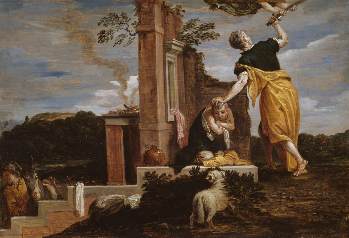 Abraham's Sacrifice of Isaac by David Teniers the Younger, painting, 1654-1656