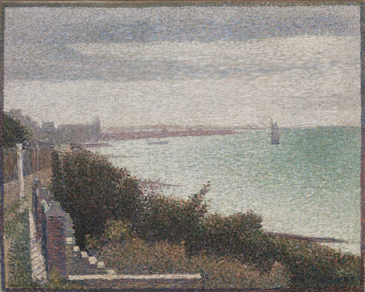 Grandcamp, Evening by Georges-Pierre Seurat, painting, 1885