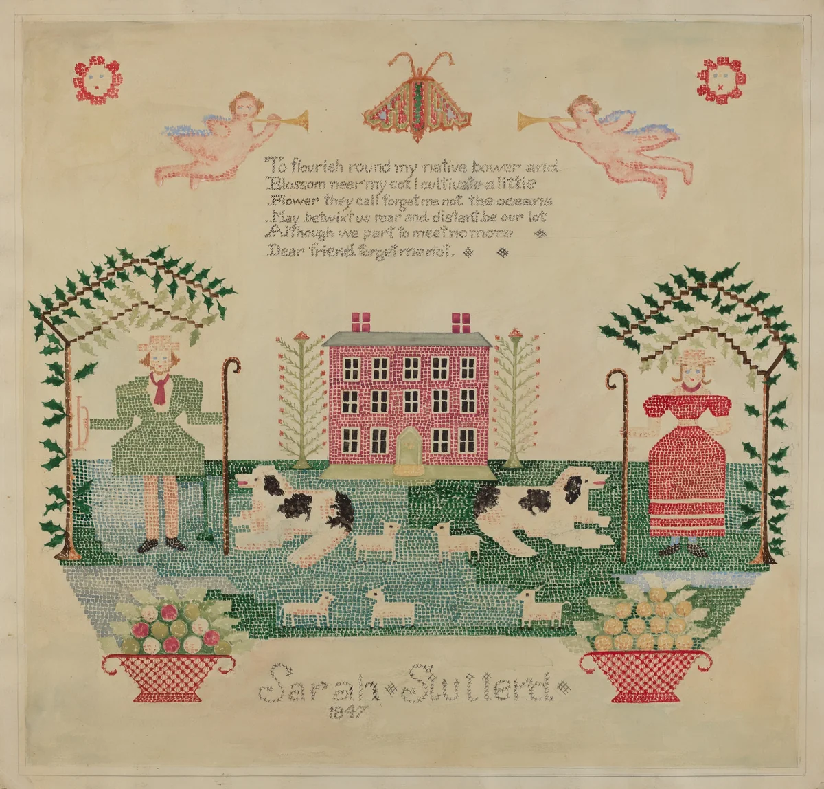 Sampler by Eva Wilson, index of american design, 1936