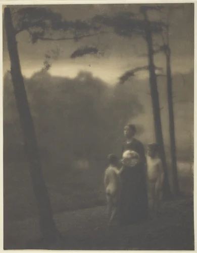Evening—Mother and Boys by Clarence H. White, photograph, 1905