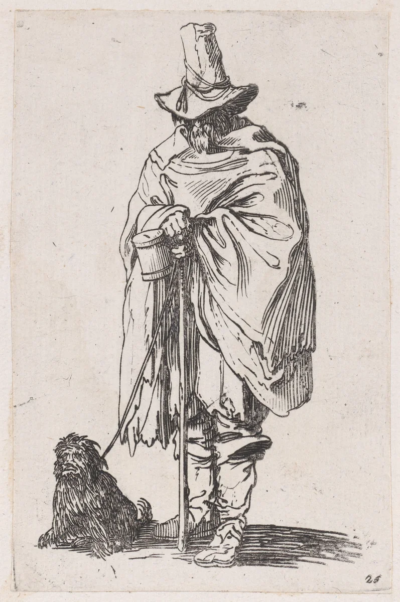 Reverse Copy of Le Gentilhomme au Manteau Bordé de Fourrures Tentant ses Mains Derrière le Dos (The Gentleman with a Fur Lined Coat Holding his Hands Behind his Back), from La Noblesse (The Nobility) by anonymous, print, 1625-1700
