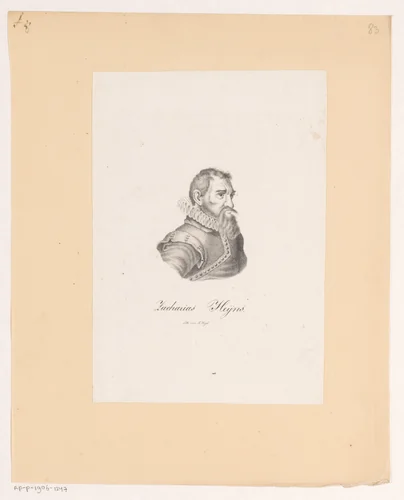 Portret van Zacharias Heyns by A. Heyd, print, 1827-1828