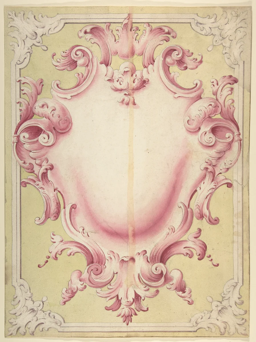 Design for a Cartouche by anonymous, drawing, 1700-1800