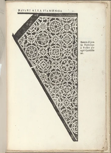 Ornamento nobile...Fatta da Lucretia Romana (Libro V of the Corona), page 9 (recto) by Cesare Vecellio, book, 1620