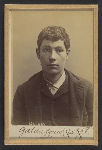 Galau. Charles. 18 ans, né à Nogent s/Marne (Seine). Charron. Cris séditieux. Anarchiste. 21/2/91. by Alphonse Bertillon, photograph, 1891