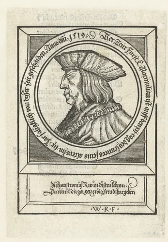Portret van keizer Maximiliaan I by Unknown, print, 1519