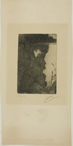 Bather (Evening) I (Zinc etching) by Anders Zorn, print, 1896