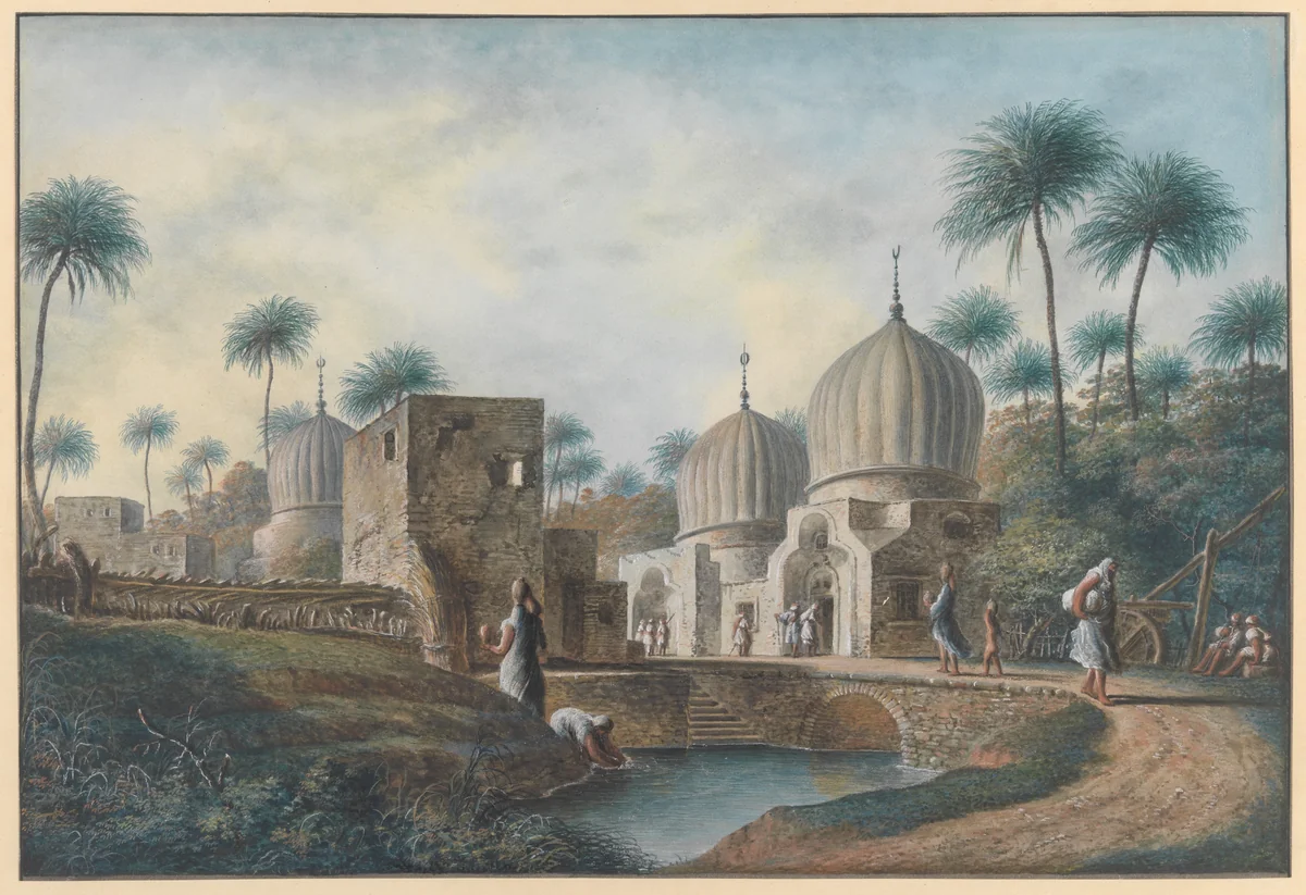 Tombs of Great Arab Saints to be seen in the Neighborhood of Rosetta, Egypt by Luigi Mayer, drawing, 1795-1805