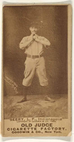 Seery, Left Field, Indianapolis, from the Old Judge series (N172) for Old Judge Cigarettes by Goodwin & Company, photograph, 1888
