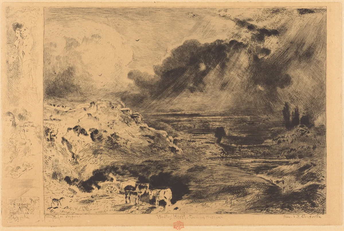L'Orage (The Storm) by Félix-Hilaire Buhot, print, 1879