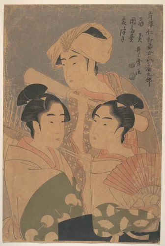 The Niwaka Performers by Kitagawa Utamaro (喜多川歌麿), print, 1785-1805