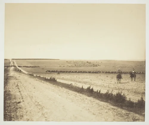 Maneuvers, Camp de Châlons by Gustave Le Gray, photograph, 1857