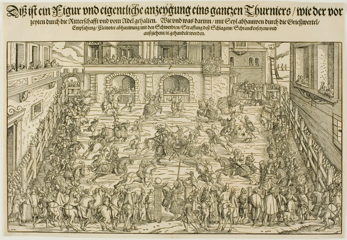The Tournament by Jost Amman, print, 1565