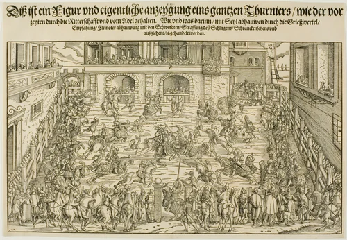 The Tournament by Jost Amman, print, 1565