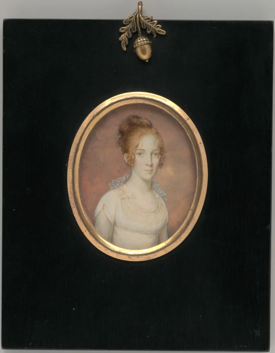 Mrs. Nathaniel Bowen (Margaret Blake) by Jean Francois de la Vallee, artwork, 1802-1805