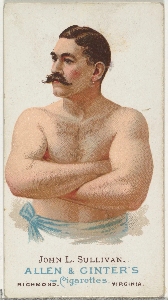 John L. Sullivan, Pugilist, from World's Champions, Series 1 (N28) for Allen & Ginter Cigarettes by Allen & Ginter, print, 1887