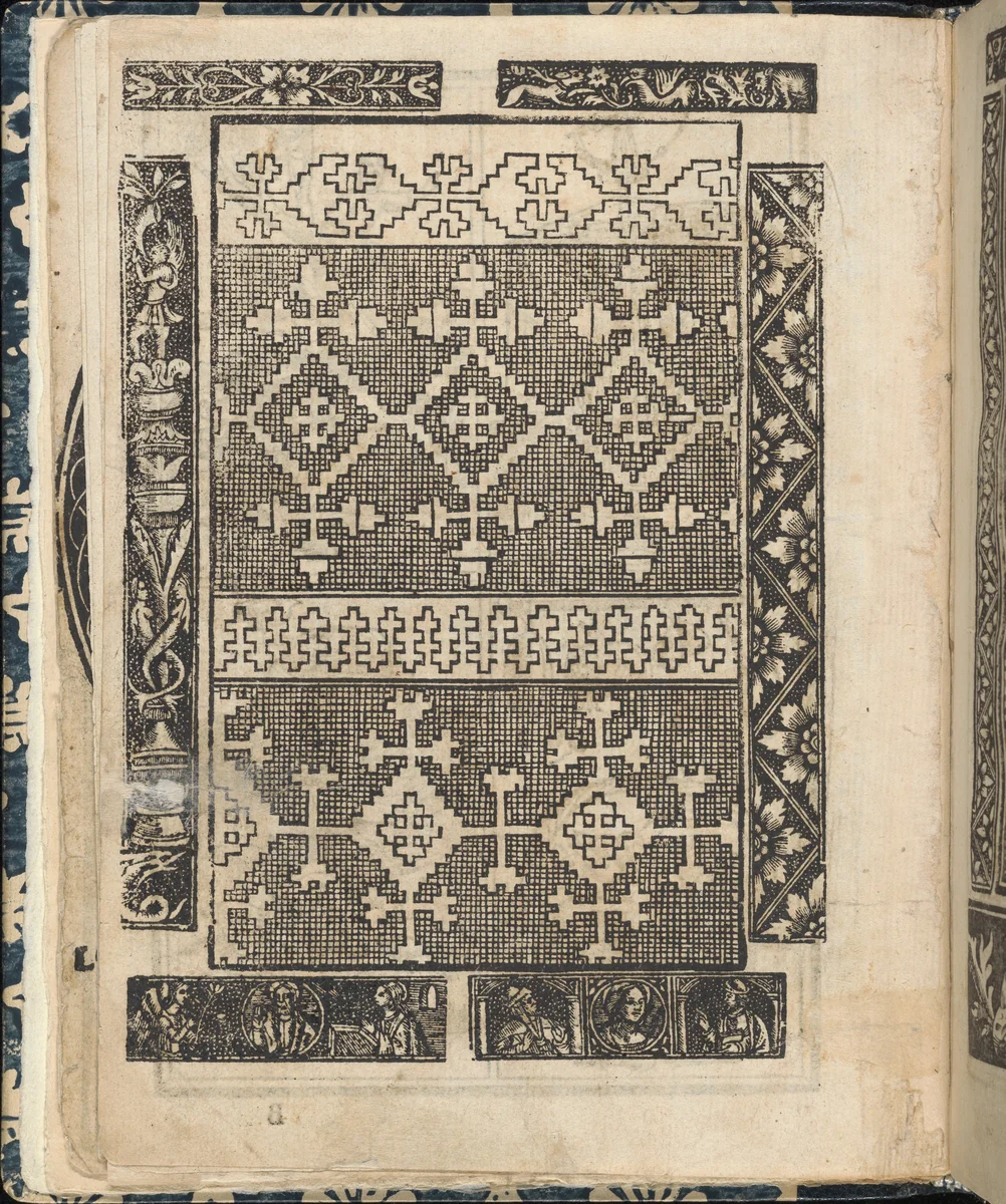 Essempio di recammi, page 9 (verso) by Giovanni Antonio Tagliente, book, 1530