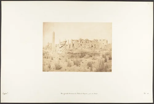 Vue générale des ruines du Palais de Karnac, prise du Nord by Maxime Du Camp, photograph, 1849-1850