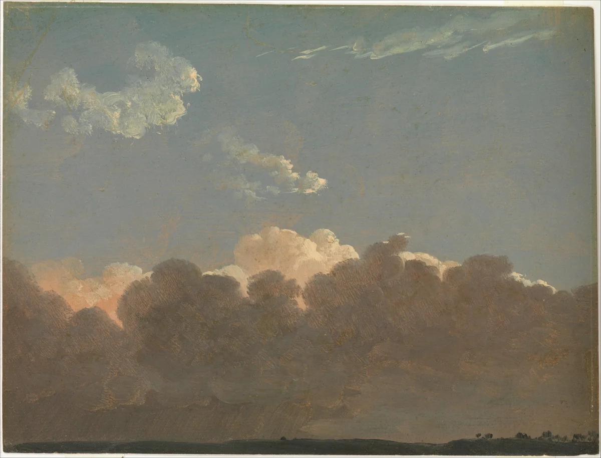 Cloud Study (Distant Storm) by Simon Denis, painting, 1786-1806
