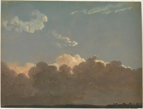 Cloud Study (Distant Storm) by Simon Denis, painting, 1786-1806