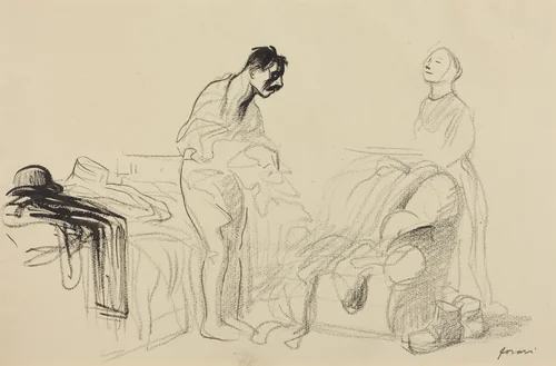 Discharged from Military Service by Jean-Louis Forain, drawing, 1914-1919