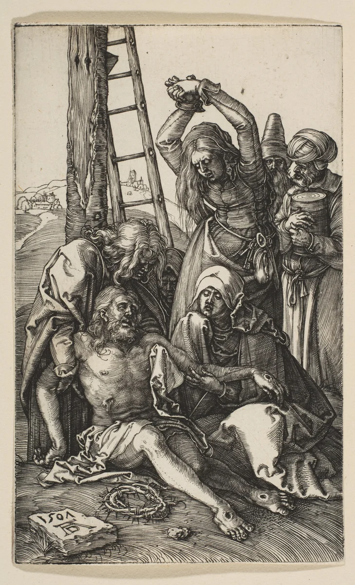The Lamentation, from "The Passion" by Albrecht Dürer, print, 1507