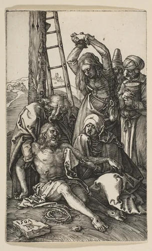 The Lamentation, from "The Passion" by Albrecht Dürer, print, 1507