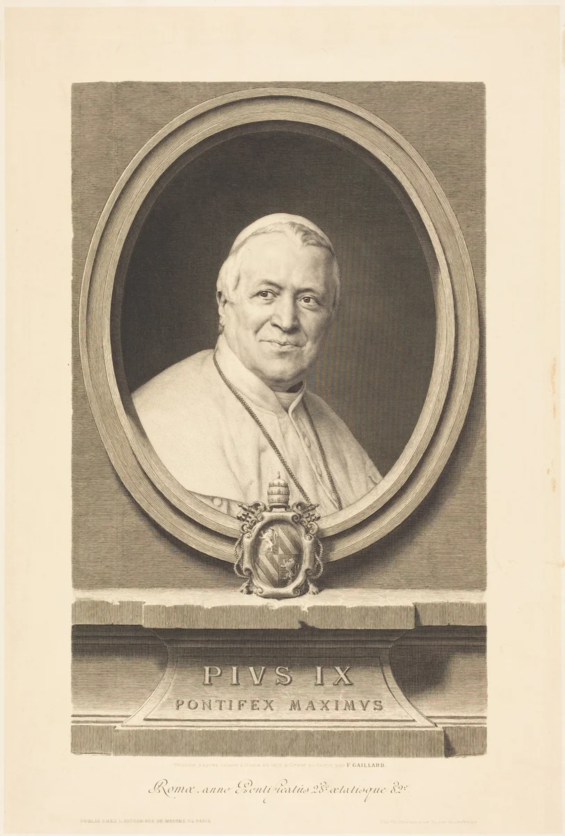 Pius IX by Ferdinand Gaillard, print, 1873