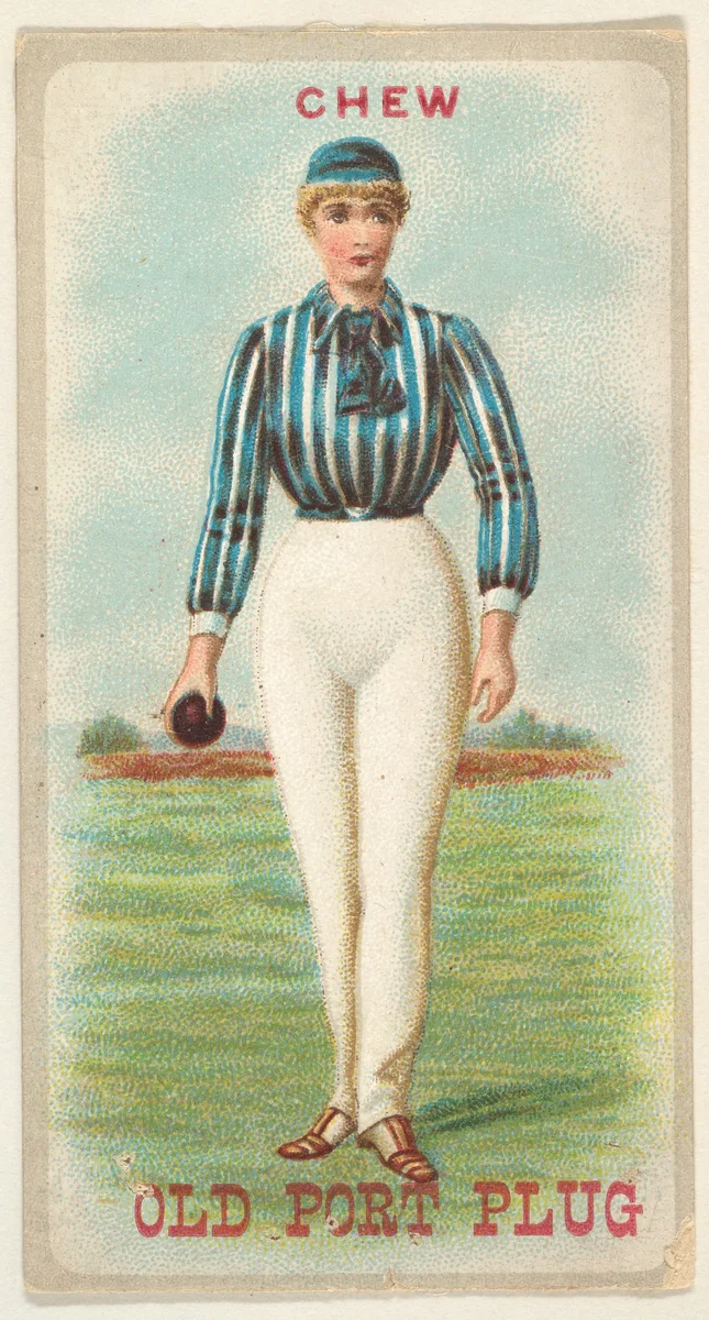 From the Sports Girls series (N463) for Old Port Plug Tobacco by Old Port Plug Tobacco, print, 1886-1899