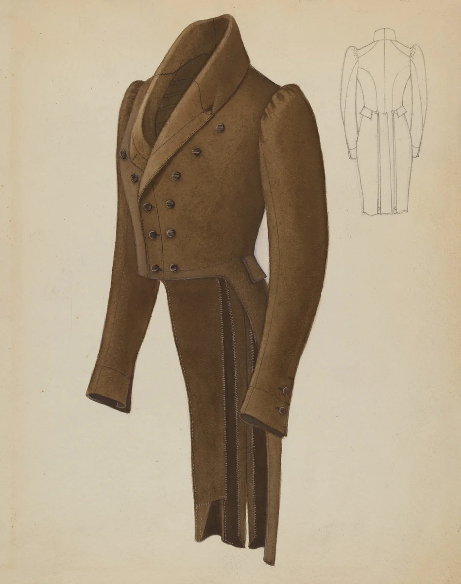 Man's Coat by Henry De Wolfe, index of american design, 1937