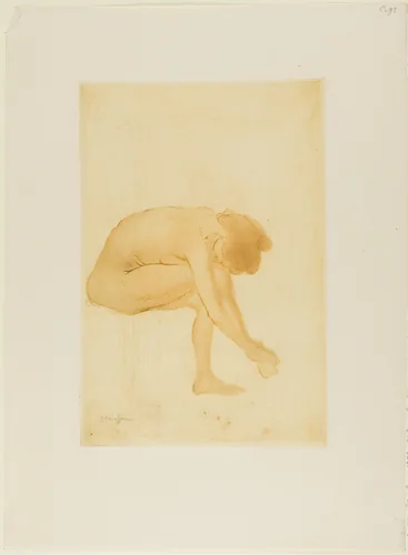 Seated Woman Drying Her Feet by Théophile Alexandre Steinlen, print, 1902
