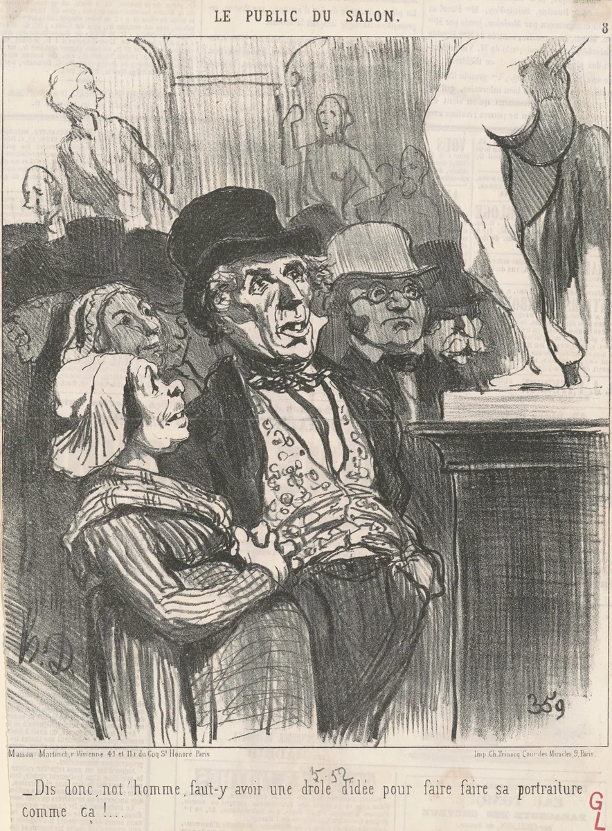 Dis donc, not'homme, faut-y ... by Honoré Daumier, print, 1852