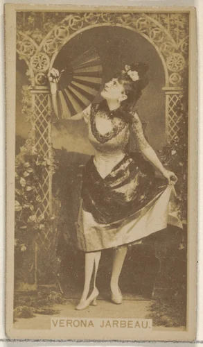 Verona Jarbeau, from the Actors and Actresses series (N45, Type 8) for Virginia Brights Cigarettes by Allen & Ginter, photograph, 1885-1891
