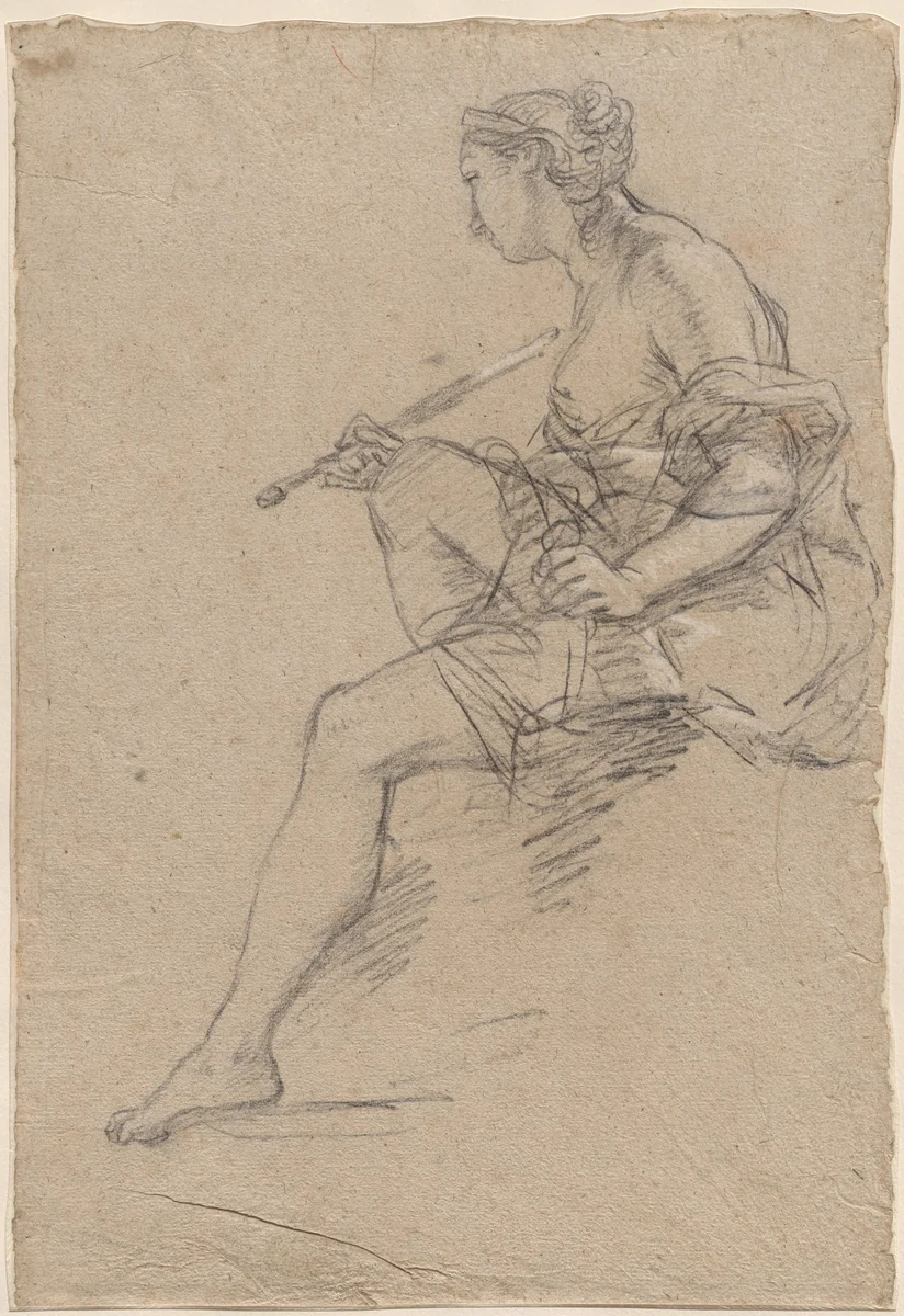 Study for an Allegory of Painting by Etienne Parrocel, drawing, 1745-1755