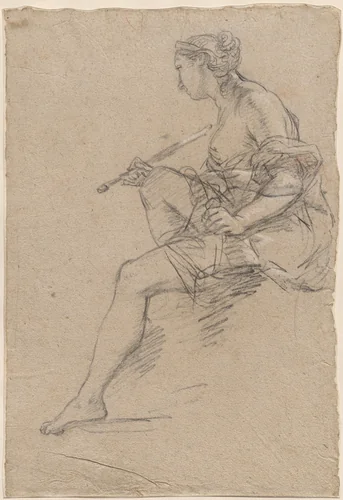 Study for an Allegory of Painting by Etienne Parrocel, drawing, 1745-1755