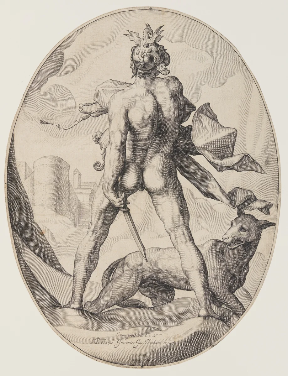 Mars by Jacob Matham, print, 1585-1595